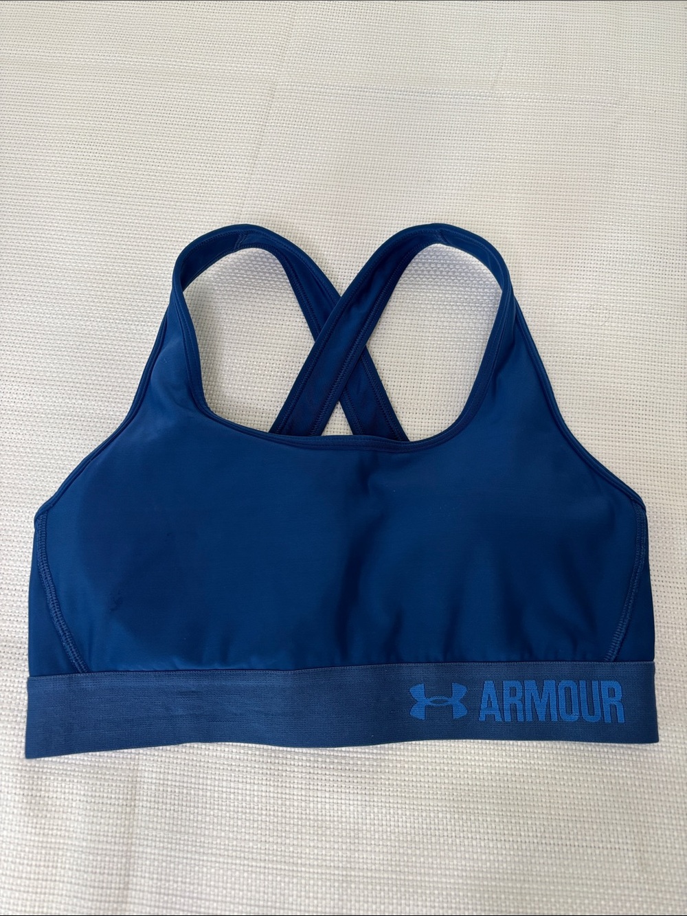 Under Armour Navy Blue Crossback Medium Support Sports Bra